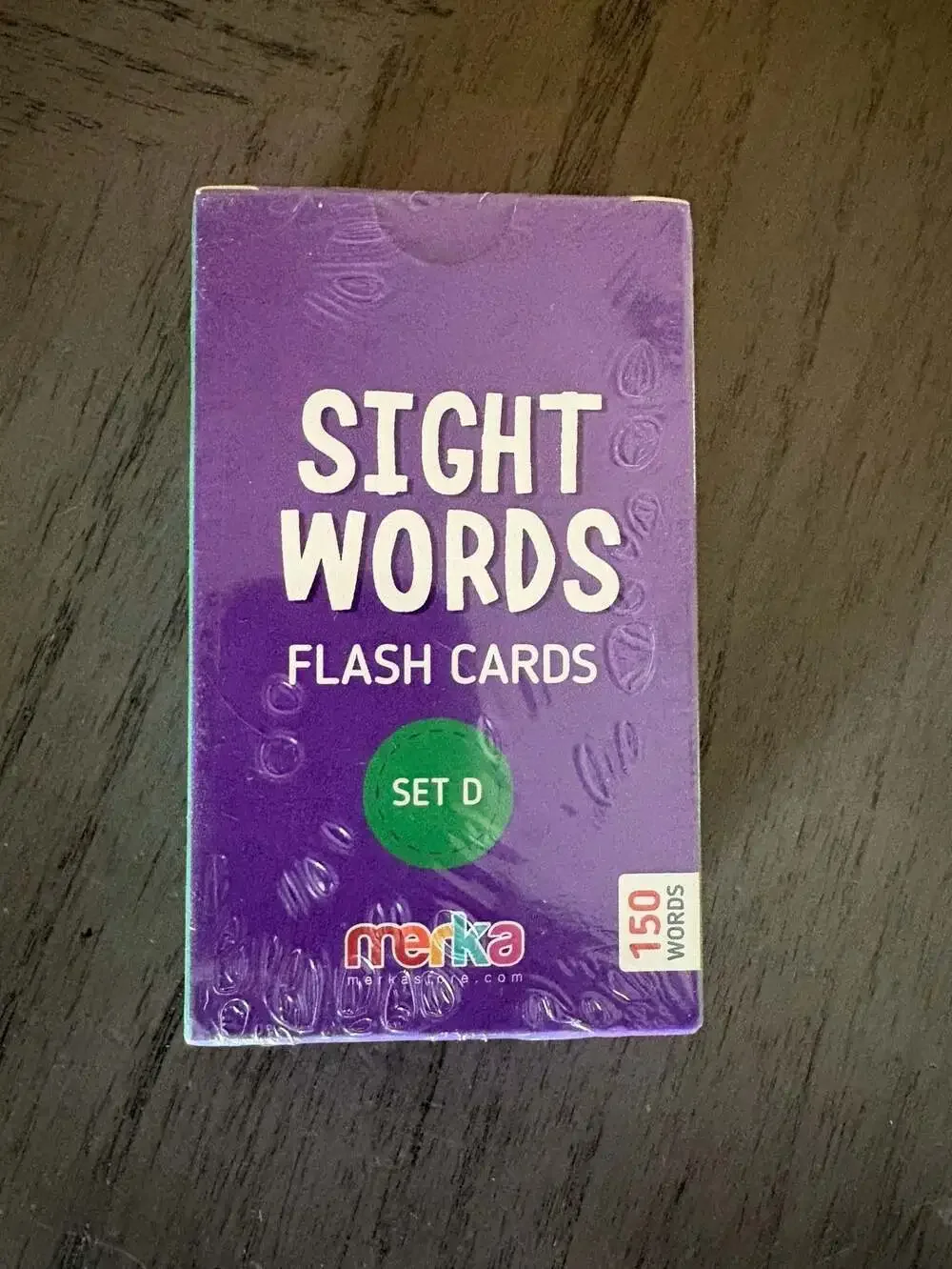 Merka Sight Words Flash Cards Set D - 150 Words Educational Learning Game